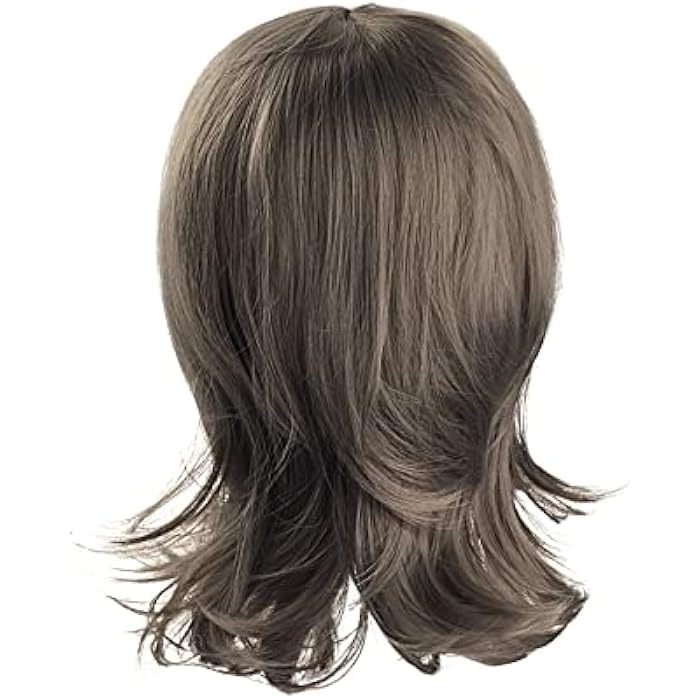DILLARDS Women's Wig For Girls Women Medium Length Shoulder Length Grey Straight Hair Synthetic - Image 2
